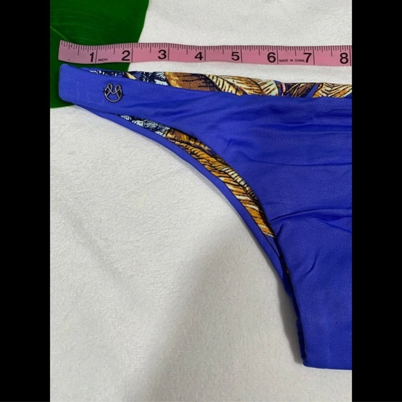 NEW Maaji‎ Mediterranean Blue Sublime Checky Cut Bikini Bottoms [SZ Small ] - Picture 4 of 8